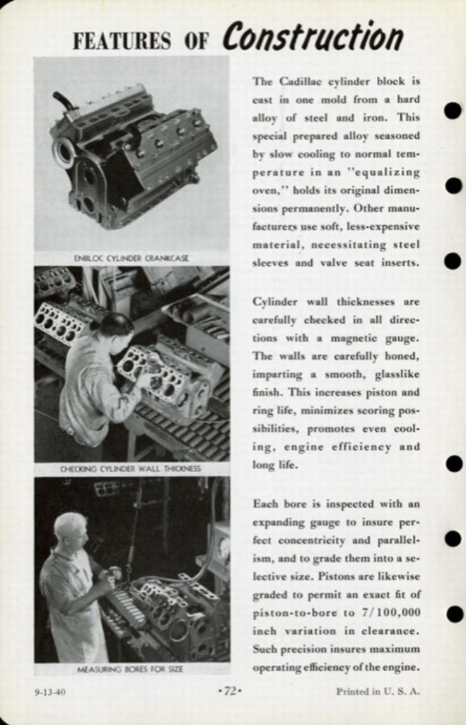 1941 Cadillac Salesmans Data Book Page 108